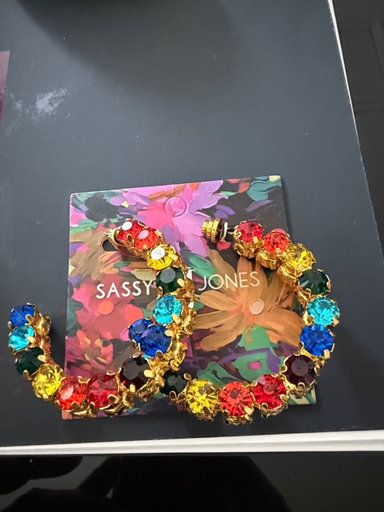 Sassy Jones Jewelry - Sassy Jones Arabella Hoops Gold Stud Earrings